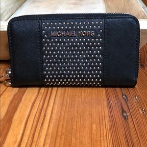Michael Kors Black Studded Wallet